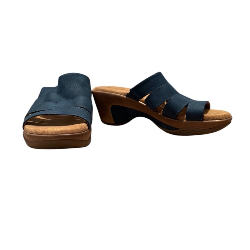 Rialto Valora Comfort Clog Sandals in Navy Size 8